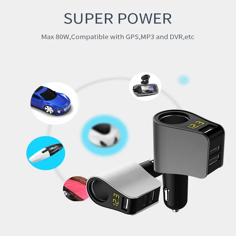 Автомобильное зарядное устройство 5 V/3.1A 3 USB для Vw polo tiguan golf 7 4 6 passat b6 b5 b7 touran t5