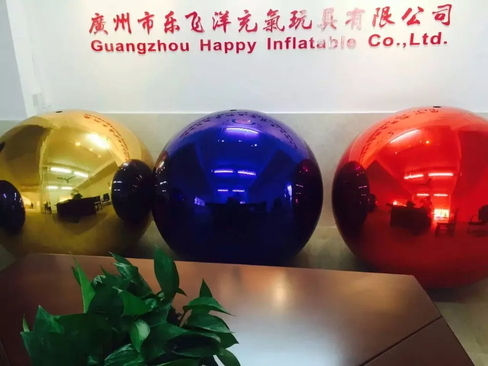 Надувной зеркальный шар из ПВХ диаметром 2 м/декоративный используемый для