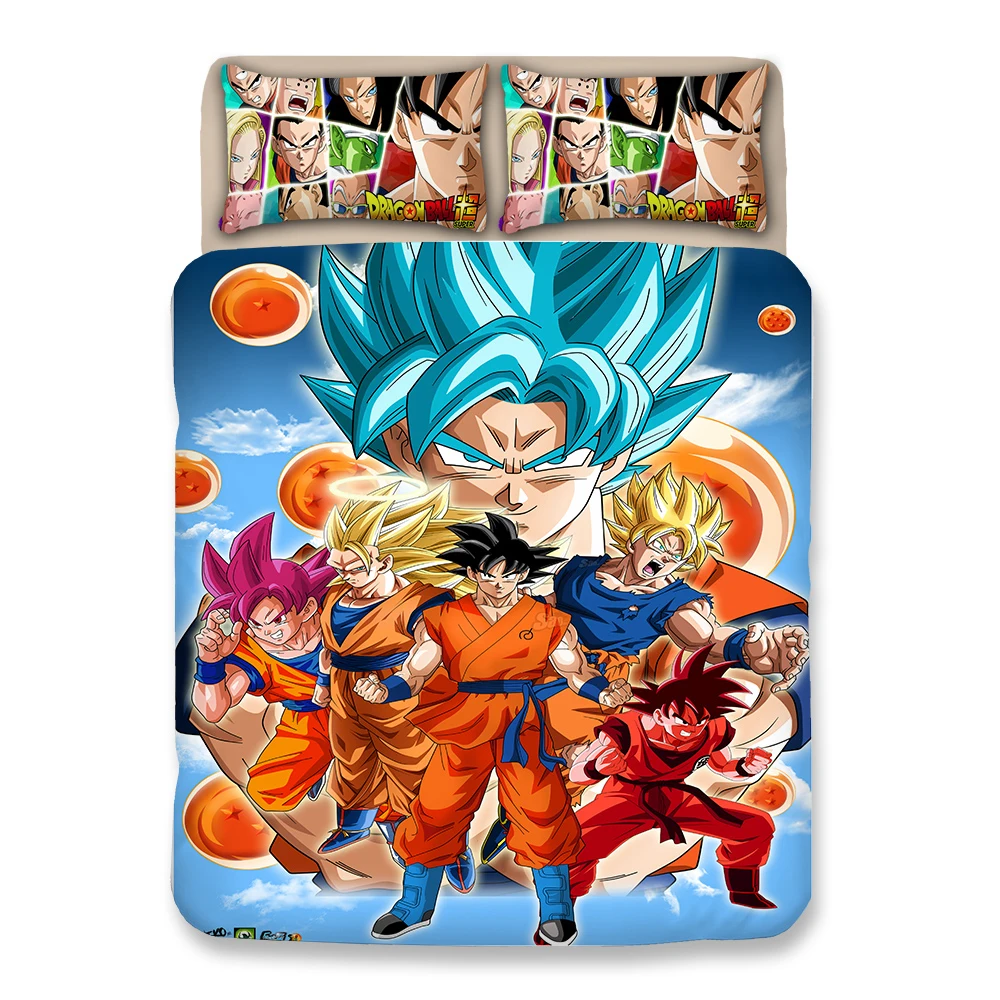 Японский мультфильм DRAGON BALL постельные принадлежности США Твин Полный Королева Король Великобритании один двойной размер пододеяльник наборы для детей подростков мальчиков взрослых