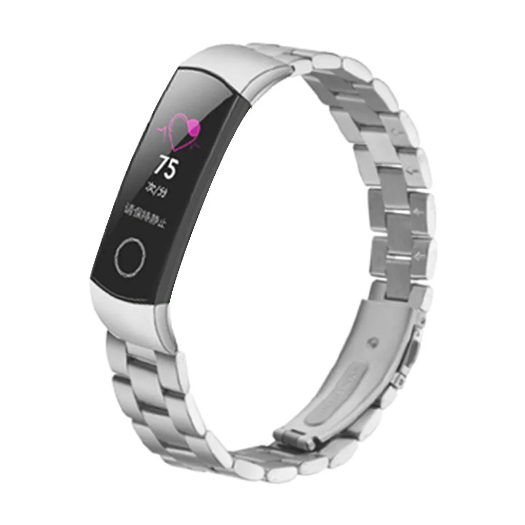 Умные часы Smartband mi band Сменные однотонные часы из нержавеющей стали ремешок на запястье для huawei Honor 4 для Fitbit Браслет
