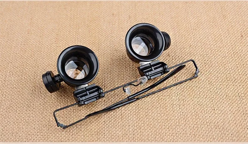 20X Бинокулярные стоматологические лупы для ремонта часов Стиль с светодиодный