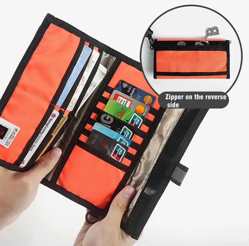 RFID защитный мужской кошелек нейлоновый трехскладной кошелек Повседневный водонепроницаемый кошелек для монет держатель для карт короткие кошельки дизайн тонкий кошелек для мужчин