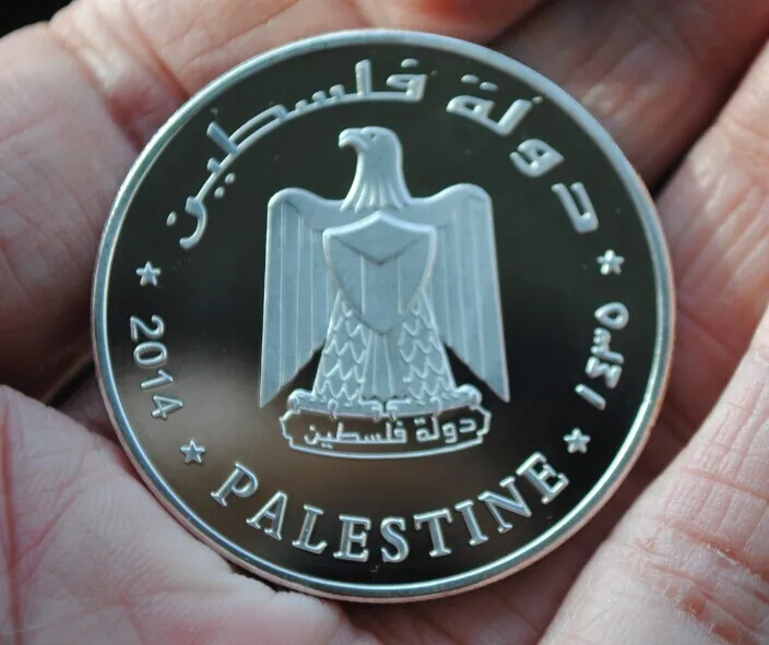 40 миллиметровая Серебряная сувенирная медаль голубь мира Palestine|dove| |