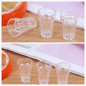 4 шт.компл. Смола прозрачный домашний стеклянный Кубок модель миниатюрный мини бокал для вина пива Кукольный дом ремесло детали DIY масштаб 1:12