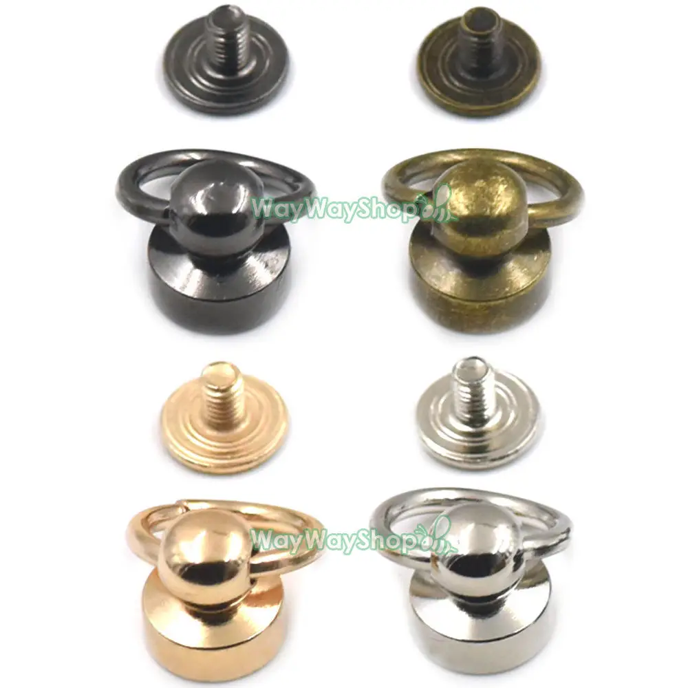 50 комплектов твердая латунная головка кнопка шпилька отвертка 10 мм