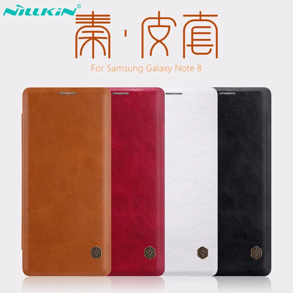 Nillkin For Samsung Galaxy Note 8 Case Cover Flip PU Leather Note8 Card Slot Protective Shield Shockproof | Мобильные телефоны и