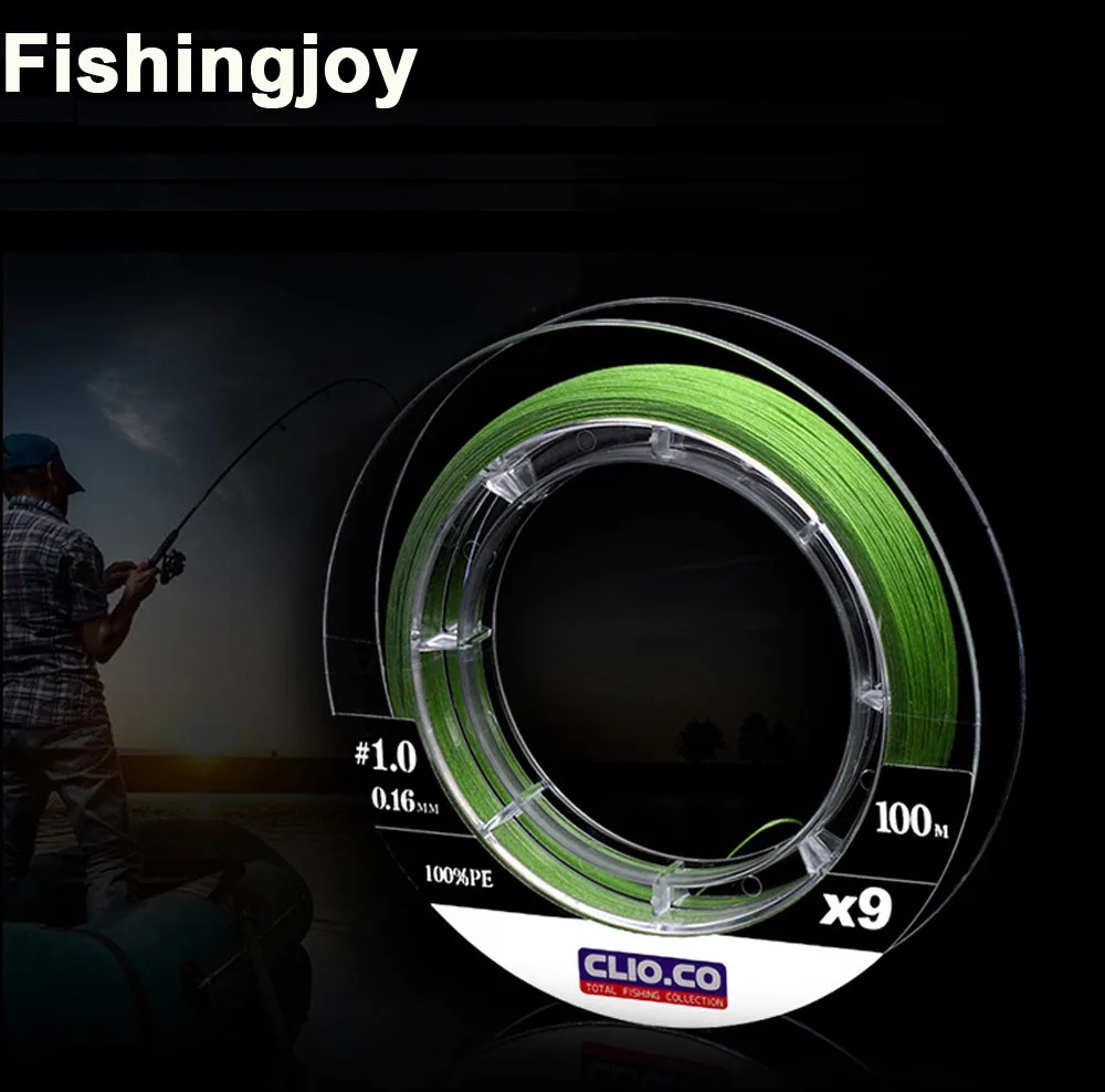 Fishingjoy 100 м 9 нитей PE плетеная леска невероятно прочная веревка Multifilament для