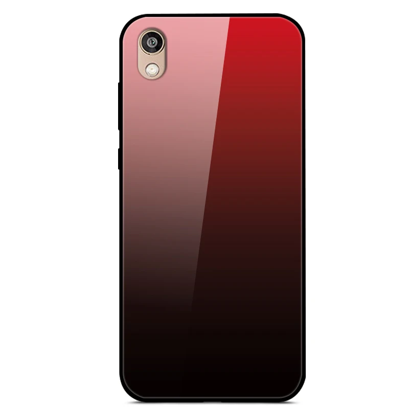 4 For Honor 8S Glass Case Huawei Honor 8S Case Tempered Gradient Hard Cover Phone Case on For Huawei Honor 8S KSE-LX9 8 S Honor8S - Color: 4