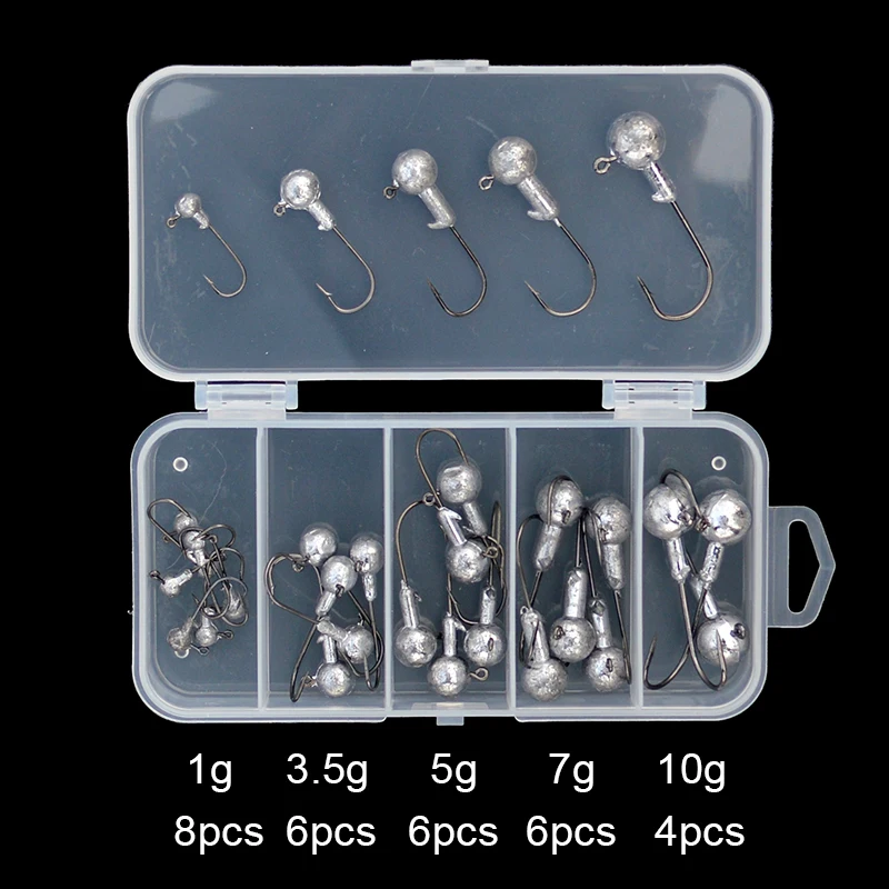 Jig Head свинцовые бронзовых морских рыболовных крючков 30 шт./компл. мягкий червь