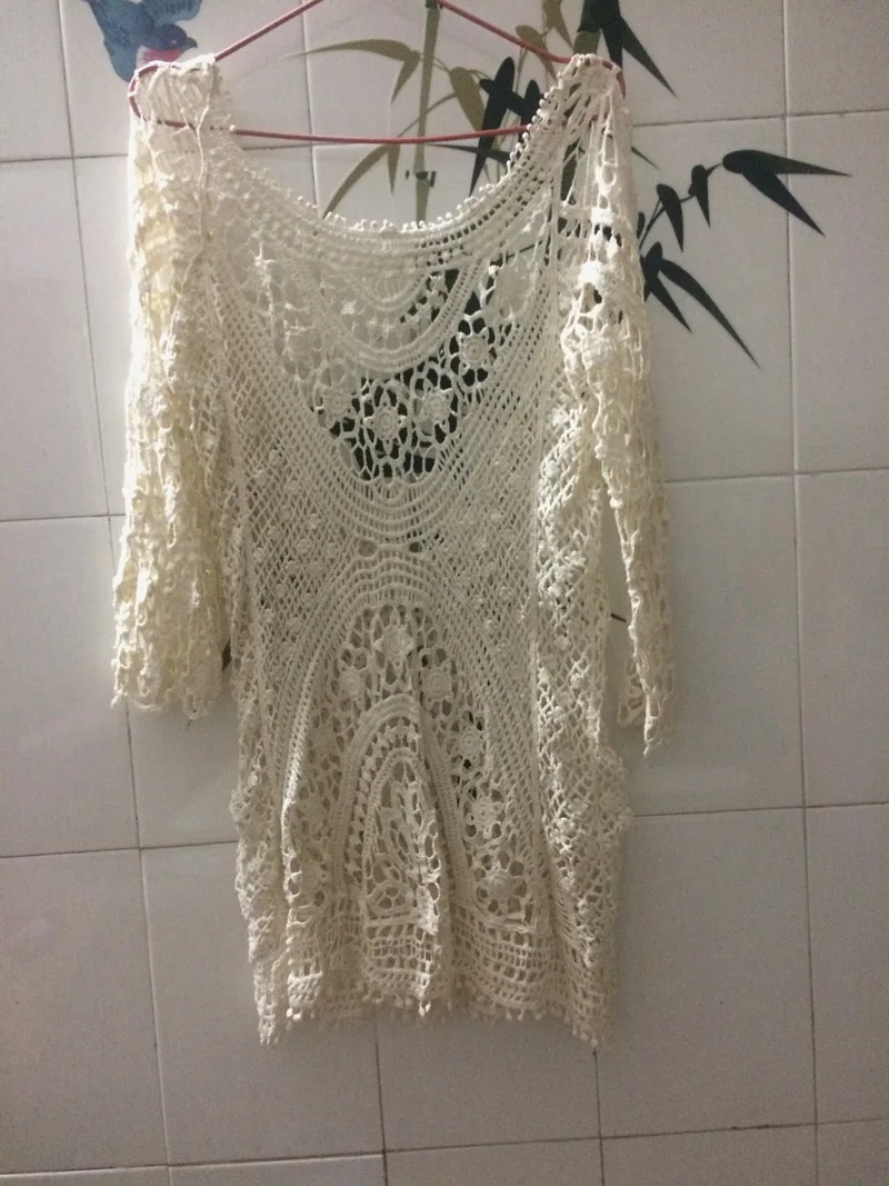 Летнее кружевное платье с вырезами сзади Пляжное парео 2017 сексуальное