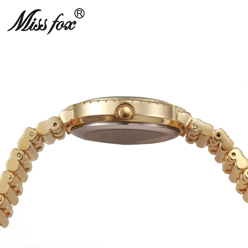 Miss Fox известный бренд кварцевые женские часы с бриллиантами 18 k золотые