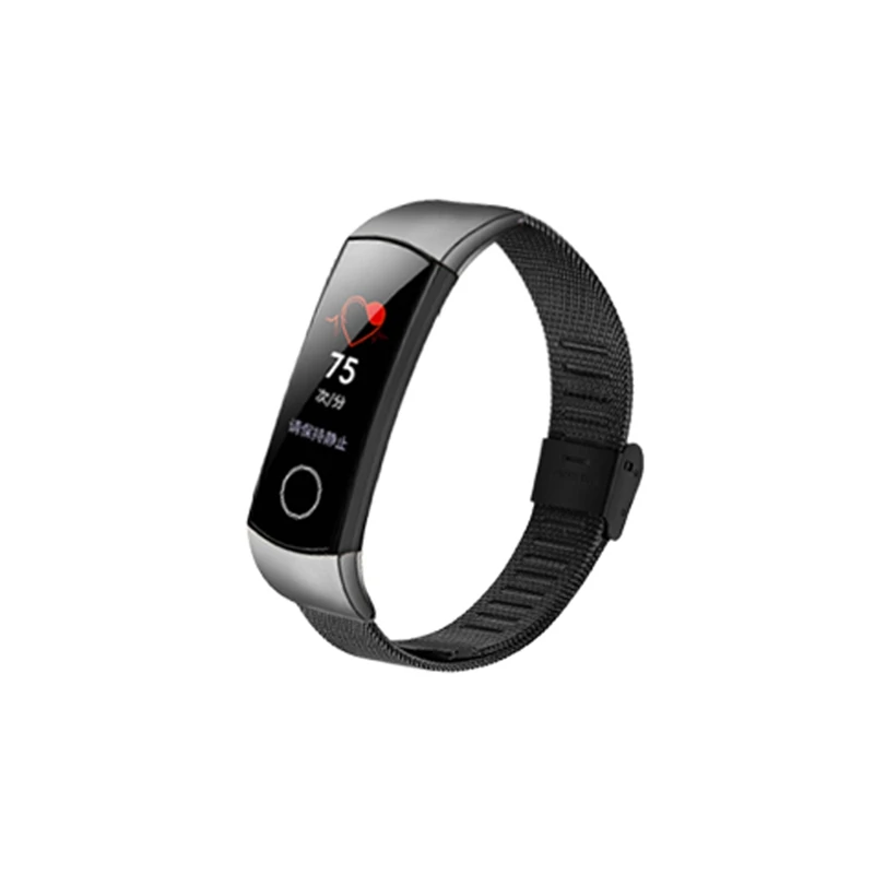 Styel 2 Black Ремешок из нержавеющей стали для huawei Honor Band 4, металлический браслет, ремешок для часов 4 Honor Band 4, ремешок для часов, браслет, умные аксессуары - Цвет: Styel 2 Black