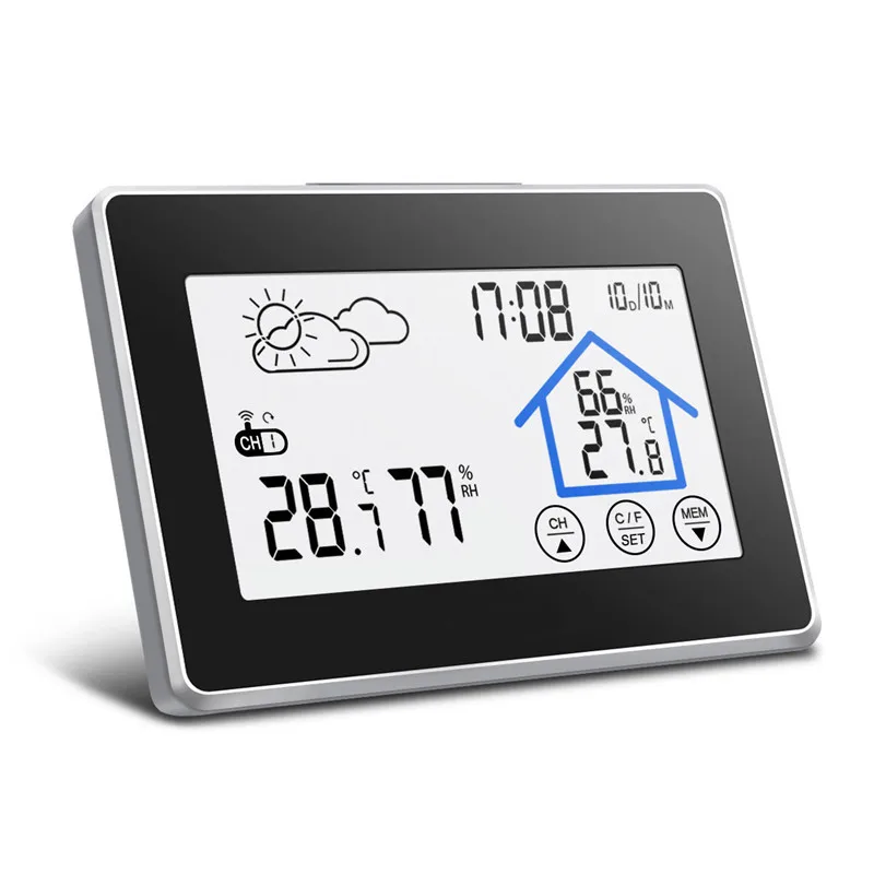 Digoo DG-TH8380 беспроводной экран Метеостанция Forecaster с термометром температуры и влажности Открытый датчик погоды Часы