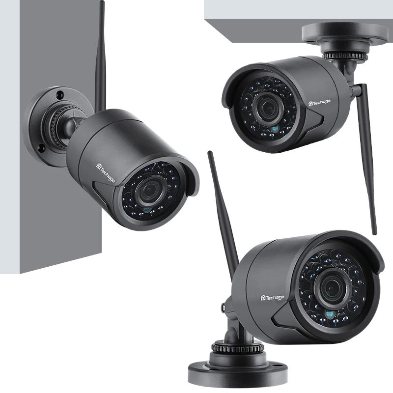 Techage 4CH 1080P Беспроводная NVR CCTV система безопасности 2.0MP аудио запись наружная Wifi ip