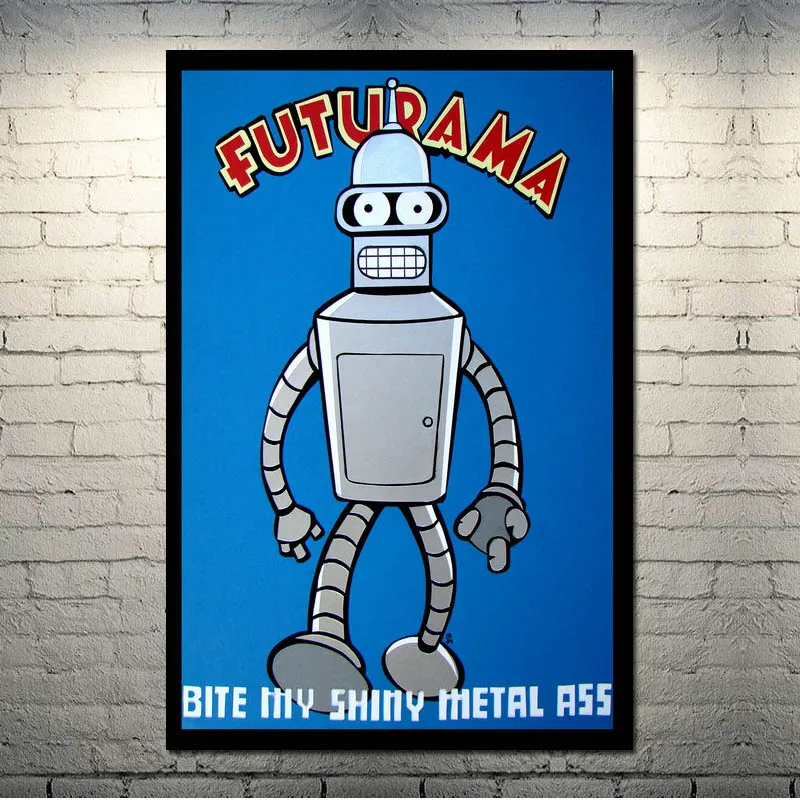 picture 6 Futurama мультфильм аниме искусство шелк Холст плакат 13x20 24x36 дюймов настенные панно-001 - Цвет: picture 6