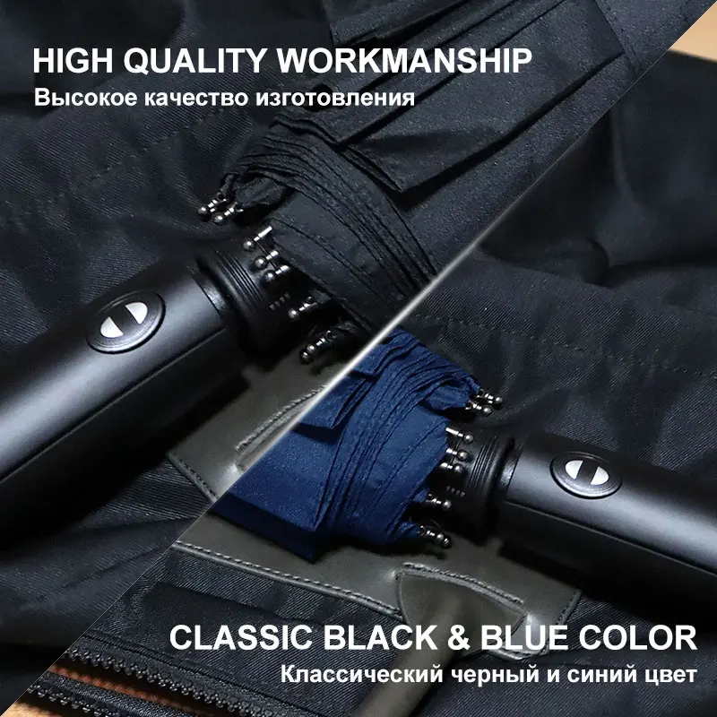 

125CM Big Windproof Automatic Umbrellas For Men 10K 3Folding Umbrella Rain Woman Parasol Golf Business Automatic Car Paraguas