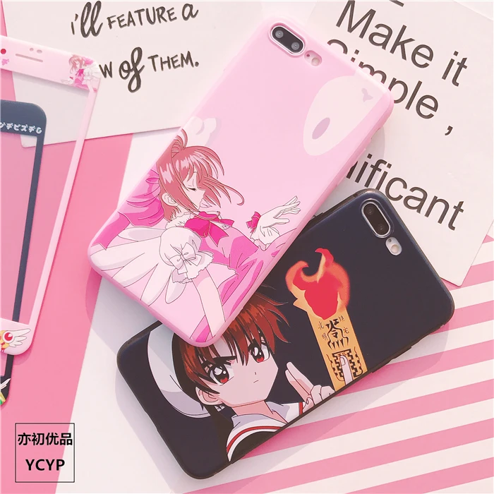 Чехол для iphone XR Cardcaptor Sakura+ пленка для экрана из закаленного стекла для iphone X XS Max 7 8 plus 6 S plus Sailor Moon+ ремешок