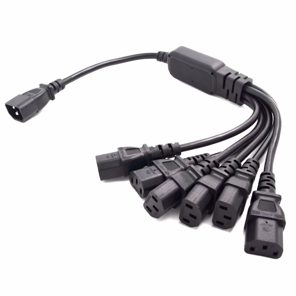 Штепсельная Вилка IEC 320 C14 для 6XC13, гнездовой сплиттер типа Y, C14 для 6 x C13, 250 В/10 А,