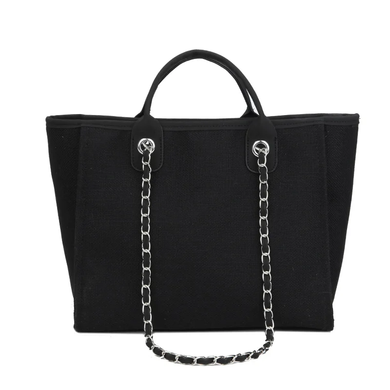 Black Women Big Wool Handbags Autumn Winter Female Shopping bag designer Luxury Lady Tote Large Capacity Zipper Messenger shoulder bag - Color: Black
