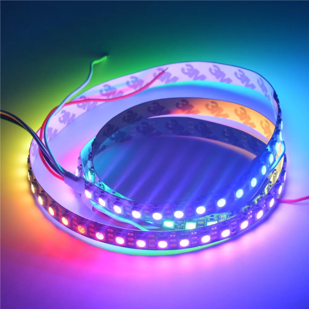 1 м/5 м WS2812B SK6812 30/60/74/96/144 пикс./м 2811ic встроенный 5050RGB индивидуально адресуемых RGB Светодиодные ленты IP30/IP65/IP67 DC5V
