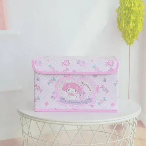 Мультфильм моя мелодия Cinnamoroll маленькая Две звезды косметическая коробка макияж Чехол Складная PU Сумка для хранения Органайзер - Цвет: My Melody