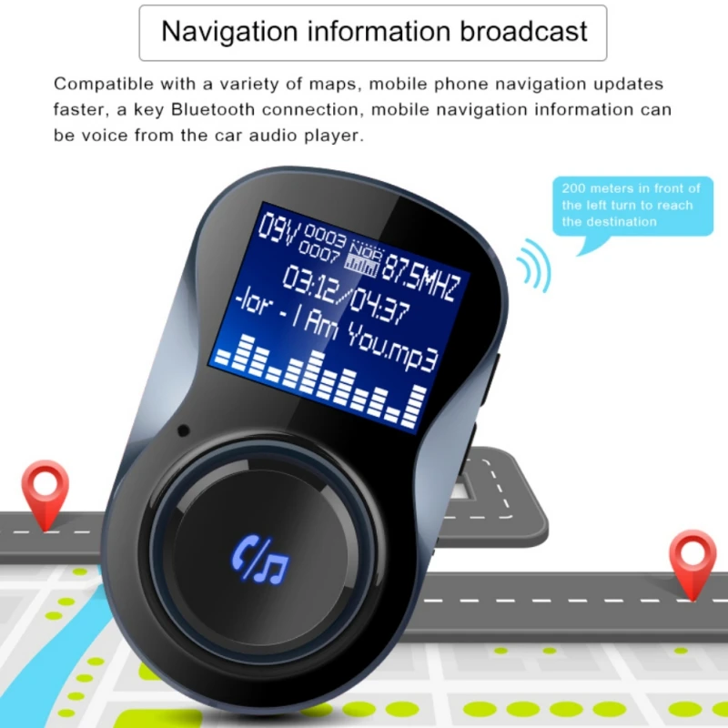 Автомобильный беспроводной MP3 плеер BC30 Bluetooth 4 1 автомобильное зарядное
