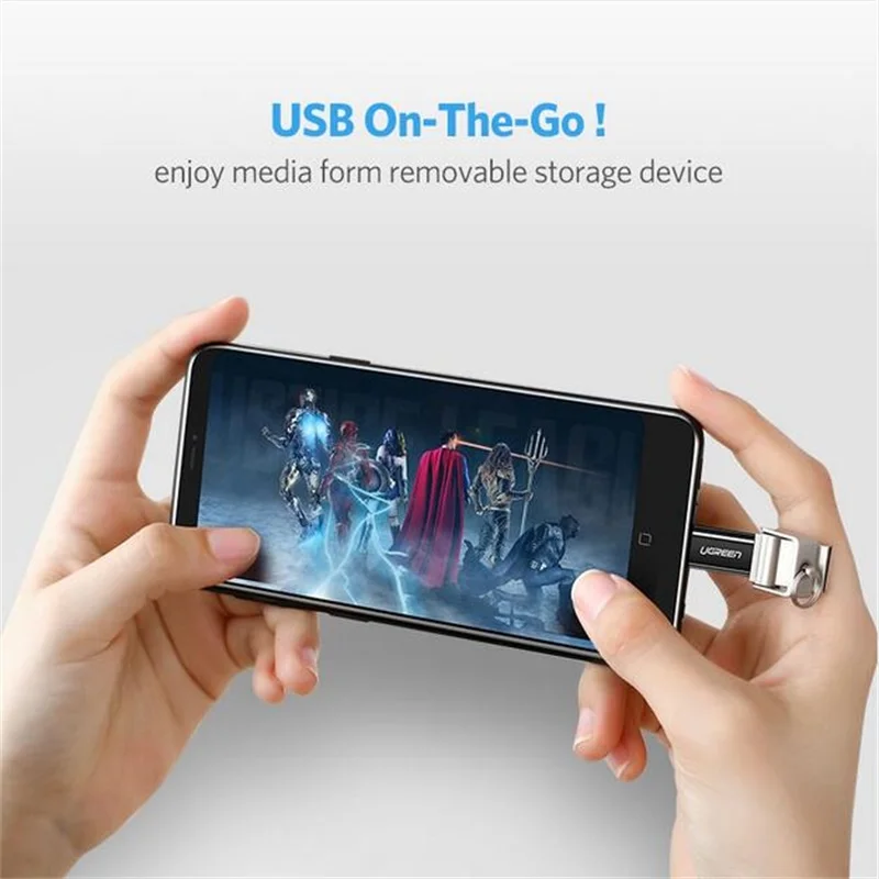 Кабель переходник Ugreen с micro usb на type c для Samsung s9 s8 huawei P20 xiaomi 9|Переходники и