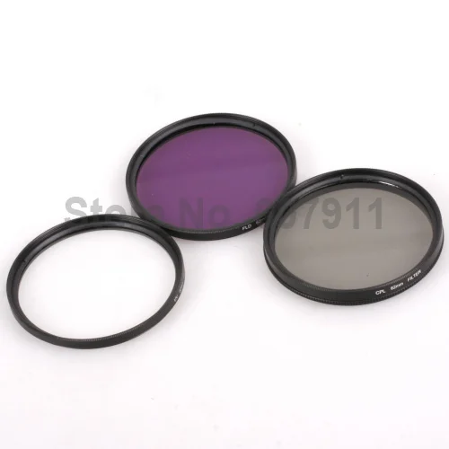 4PCS 37mm Filter kit UV FLD CPL Polarizing Circular + Case Bag for canon nikon sony DSLR Camera | Электроника