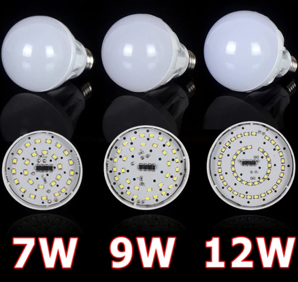 E27 3 Вт 5 7 9 12 Светодиодная лампа 2835 SMD AC110V 220 в 230 240 теплый белый/холодный белый