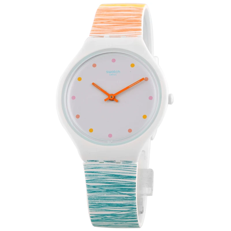 Часы Swatch кожи серия элегантных и свежий кварцевые Мужской женский таблицы