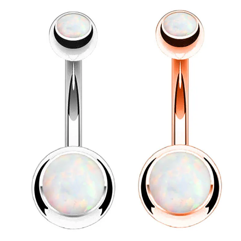 1 шт. Новое скраб-опаловое кольцо для пупка хирургической стали банановая бижутерия для тела пирсинга сексуальное настоящее пупо.