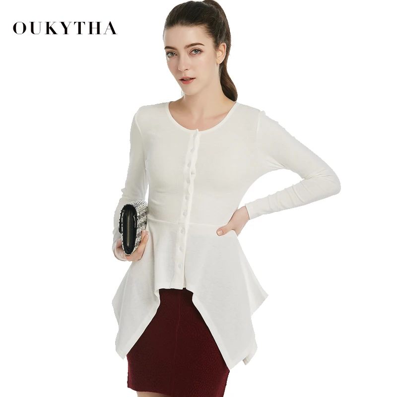 Женская Асимметричная куртка на пуговицах черная хлопковая приталенная в