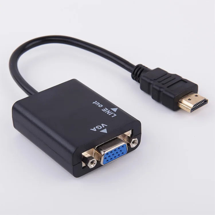 HDMI в VGA адаптер конвертер кабель с аудио Поддержка HD 1080P для ПК ноутбука 0321|Кабели