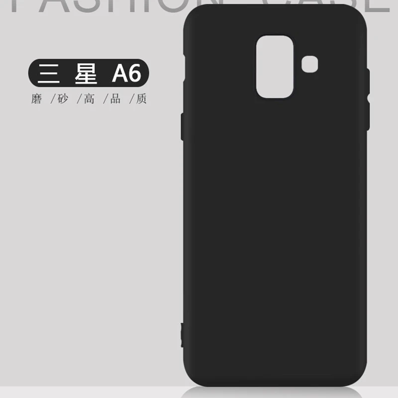 Для samsung A6 черный ТПУ чехол для телефона |
