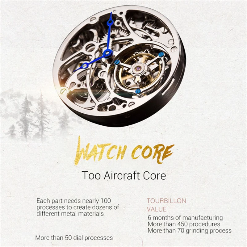 Tourbillon механические часы мужские Лидирующий бренд часы сапфировые зеркальные оригинальные ручные обмотки полый ход мужские т чернила лошадь часы Saat