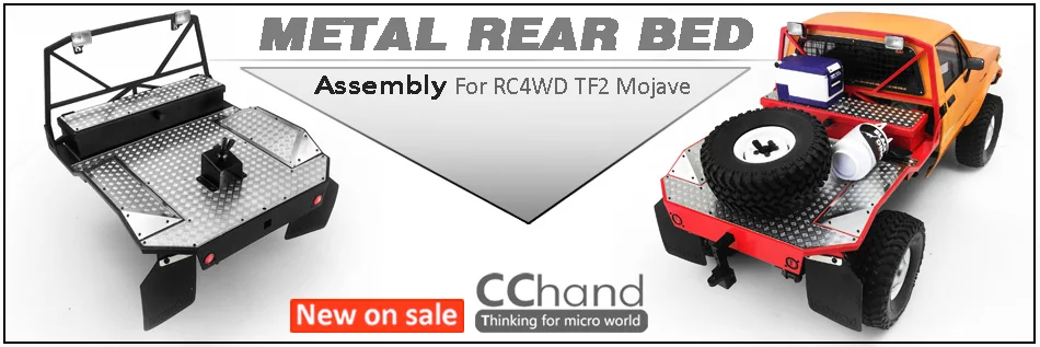 CChand металлическая застежка для заднего изгиба RC4WD 1/10 TF2 Mojave RC автомобиль