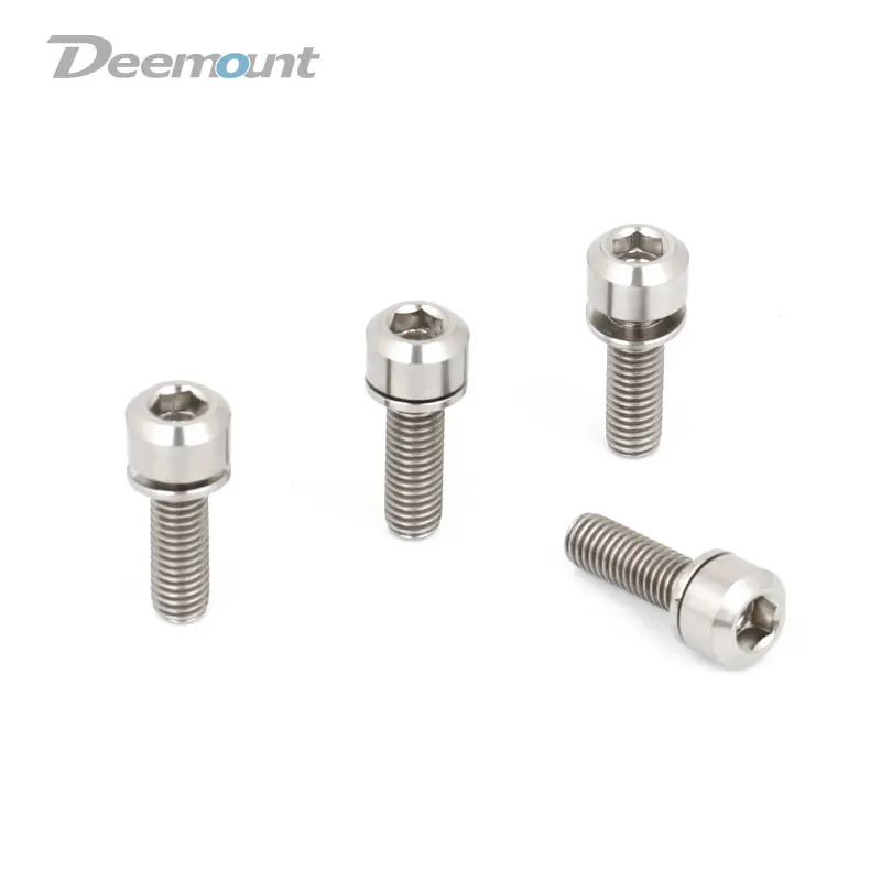 Deemount 6 шт./лот TC4 болты из титана M5x16 с шестигранной головкой W/шайба для штока