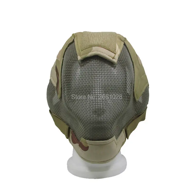 Tactical Paintball Mask Full Face Breathable Metal Steel Net Mesh Combat Protective Prop For Fencing Swordplay Wargame |