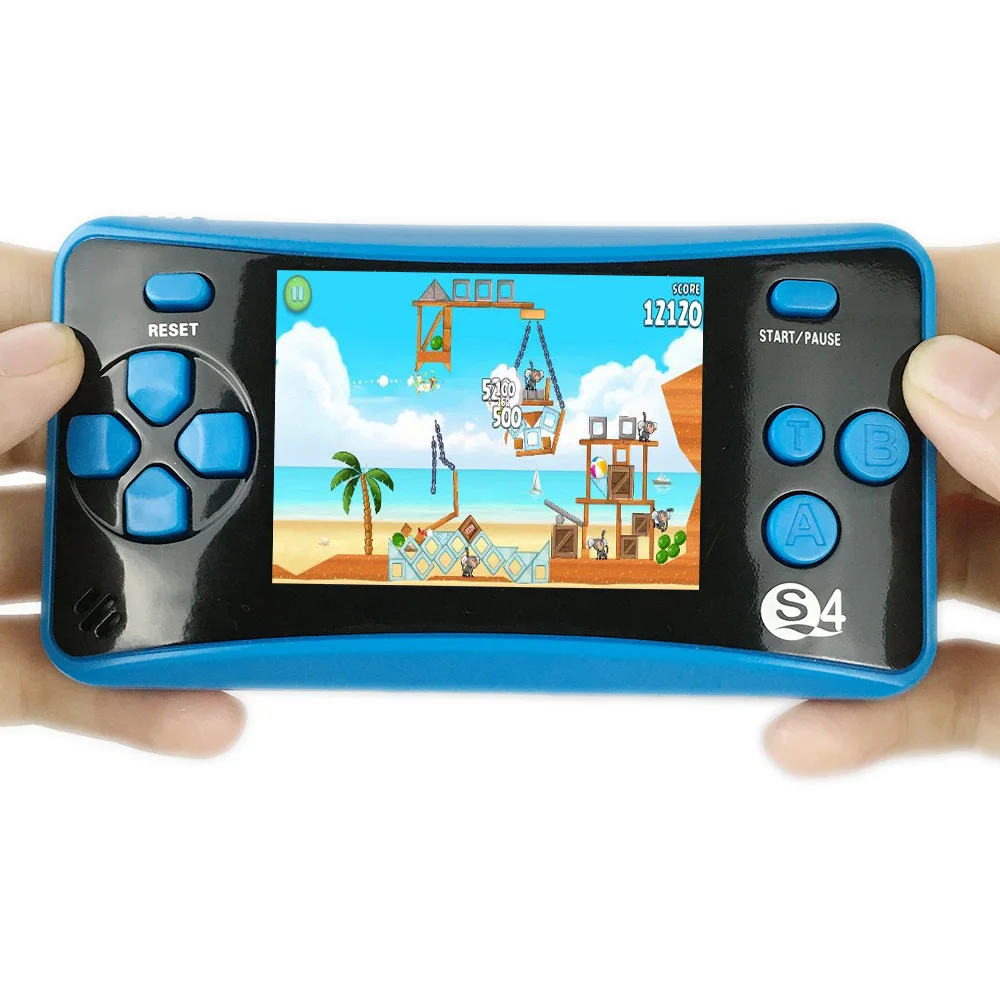 Синий Мини ТВ видео игровые консоли JJFUN QS-4 портативная игровая консоль AV порт Ретро встроенные 182 классические игры 2,5 дюймовый ЖК-плеер - Цвет: Синий