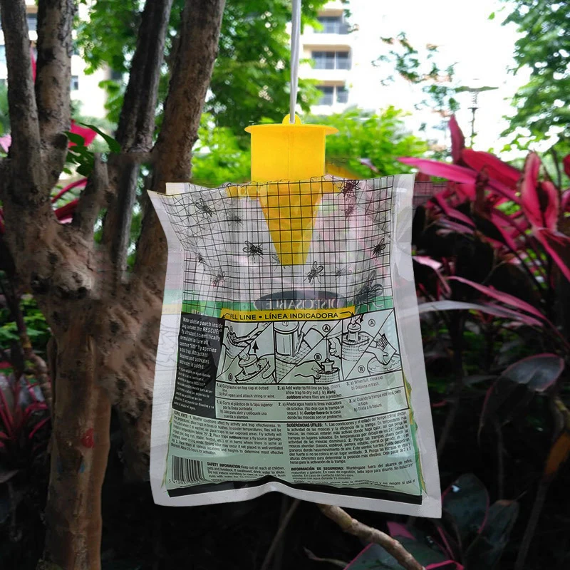 Fly Trap Catcher Bug Mosquito Killer Moth Insect Killer Pest Control Products Disposable Plastic Hanging Bait Bag Dropshipping