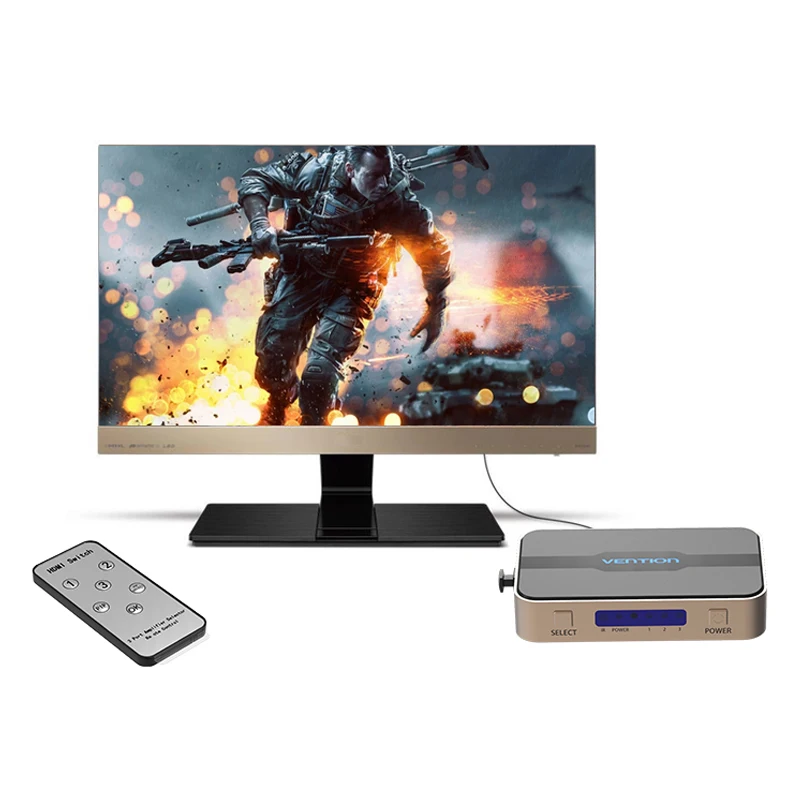 Vention 3 Вход 1 выход HDMI переключатель с пультом дистанционного управления