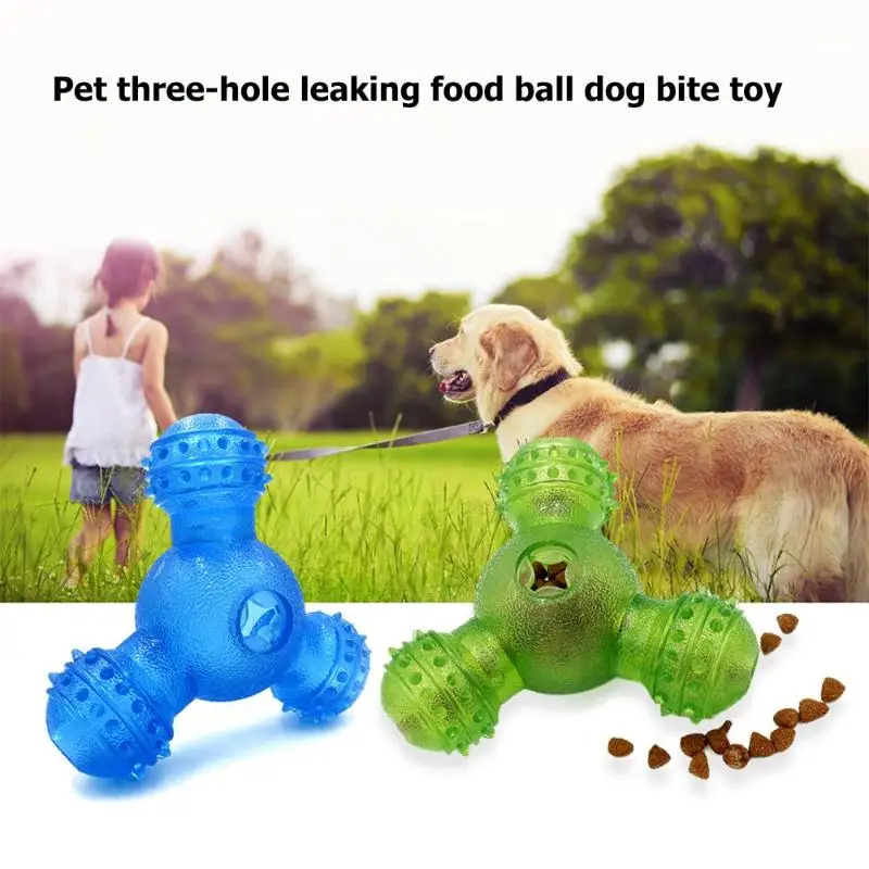 

Dog Rubber Leakage Food Ball Chew Dispenser Bite Cleaning Teeth Play Ball Pets Clean Ball Interactive Pet Teething Training Toys