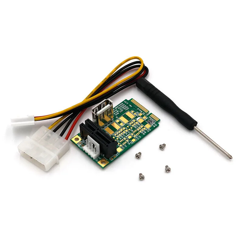 H1111Z Mini PCI E для Express 1X с адаптером USB Riser Card 4Pin вход питания Поддержка передачи