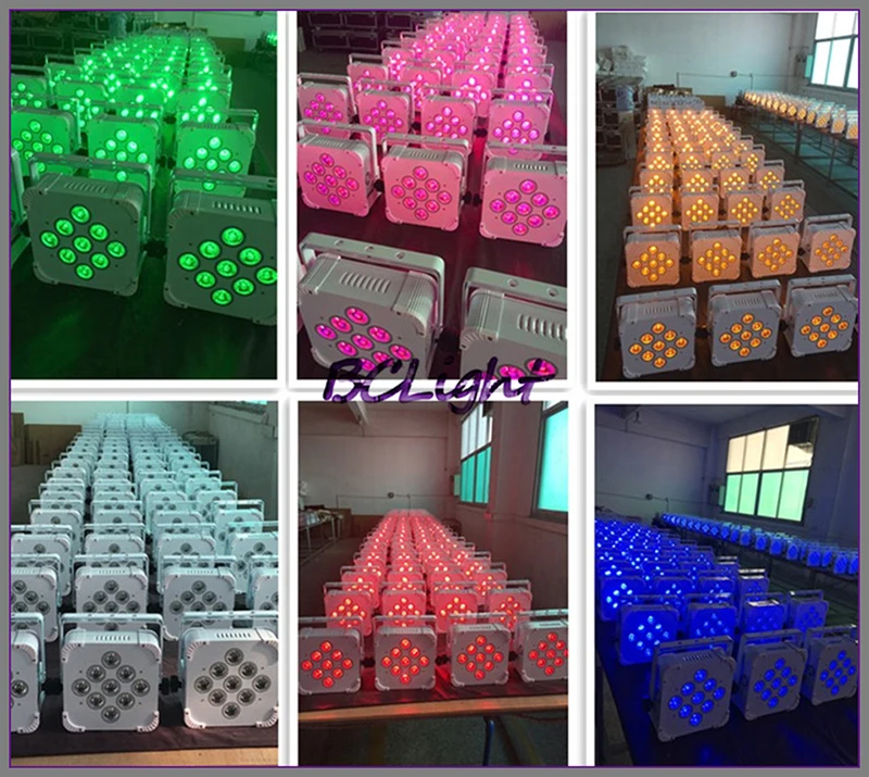 16XLOT Uplighting DJ Party Par can Rechargeable DMX Wireless Battery Powered 6in1 RGBWAUV 9*18w LED Light Dhl free shipping | Лампы и