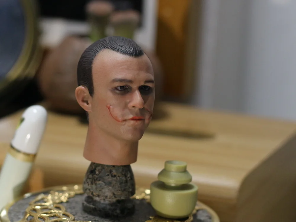 Estartek 1/6 Хит Леджер полицейский Джокер голова Лепка для 12 дюймов Фигурка DIY