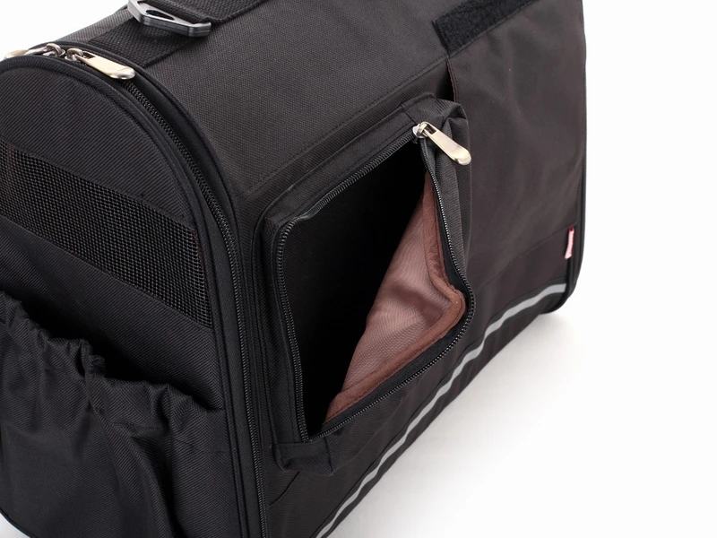 Черная плотность 600D Оксфорд ПВХ Нижняя сумка для собак модная маленький рюкзак