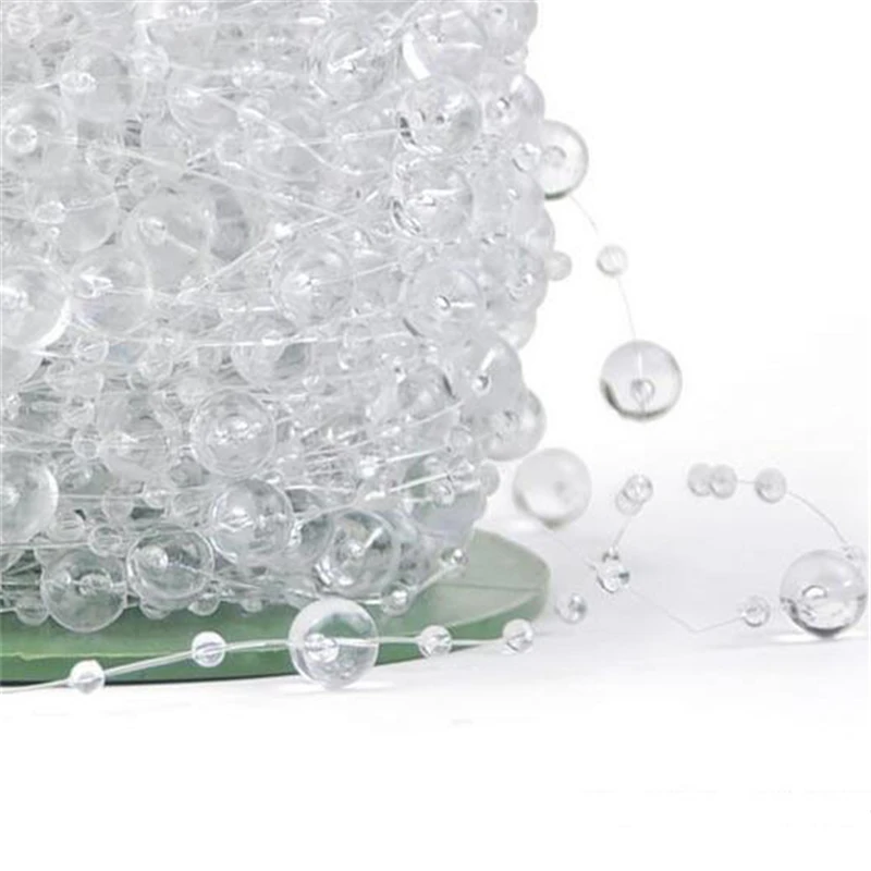 5 метров прозрачная леска искусственная цепочка с жемчужными бусинами гирлянда