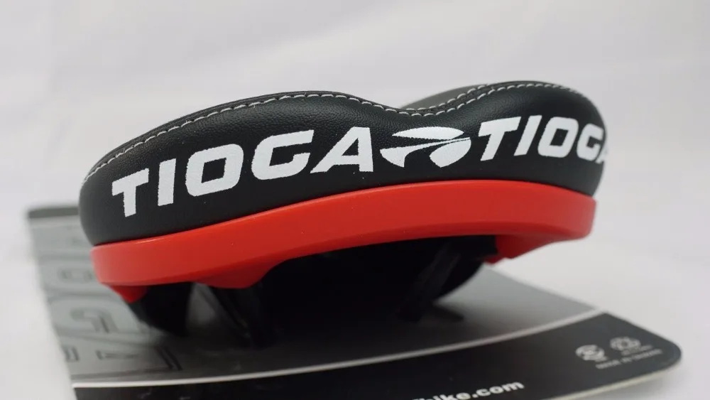 TIOGA MC ПАЗ MTB OFFROAD DH Фрирайд велосипедное седло черного белого и красного цветов |