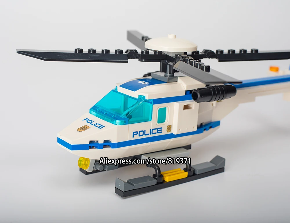 111 шт. серия городская полиция вертолет фигурки строительные блоки для детей на