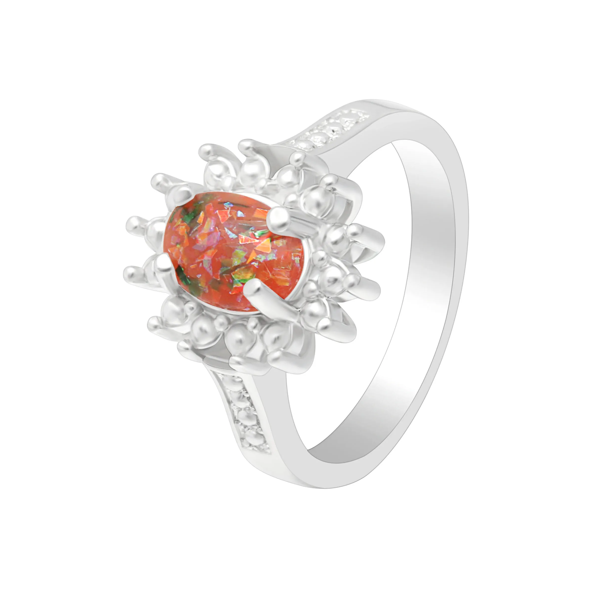 Женские кольца с опаловым покрытием Hainon модные серебряным 2018|finger ring|rings for womenrings
